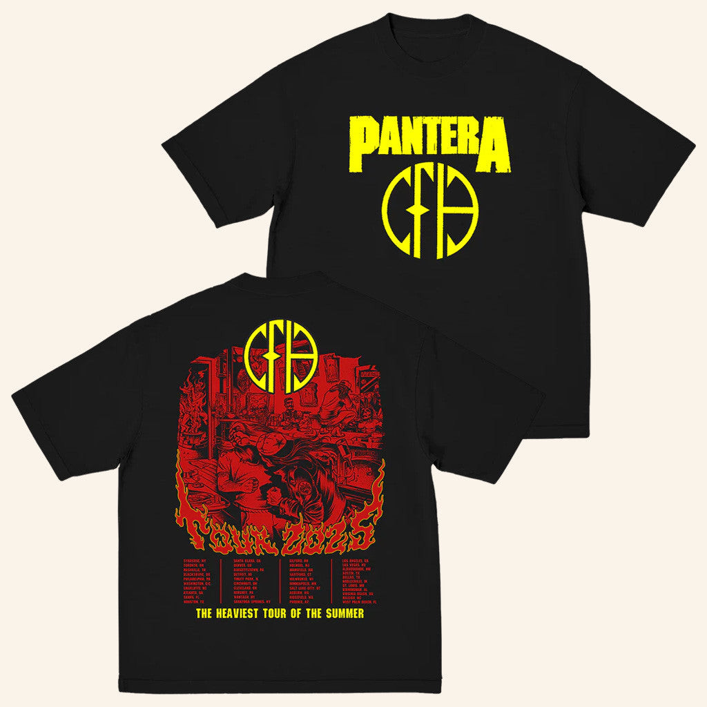 Pantera Merch Cfh 2025 Tour T-Shirt Gifts For Boyfriend Pantera Merch Cfh 2025 Tour T-Shirt Gifts For Boyfriend