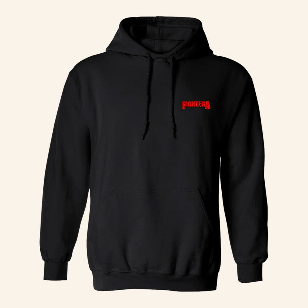 Pantera Merch Embroidered Red Pantera Logo Hoodie Gifts For Boyfriend Pantera Merch Embroidered Red Pantera Logo Hoodie Gifts For Boyfriend
