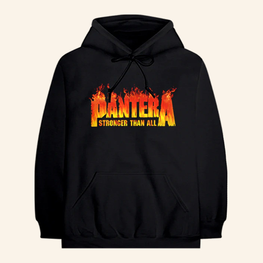 Pantera Merch Stronger Than All Flames Hoodie Gift Ideas For Him Pantera Merch Stronger Than All Flames Hoodie Gift Ideas For Him