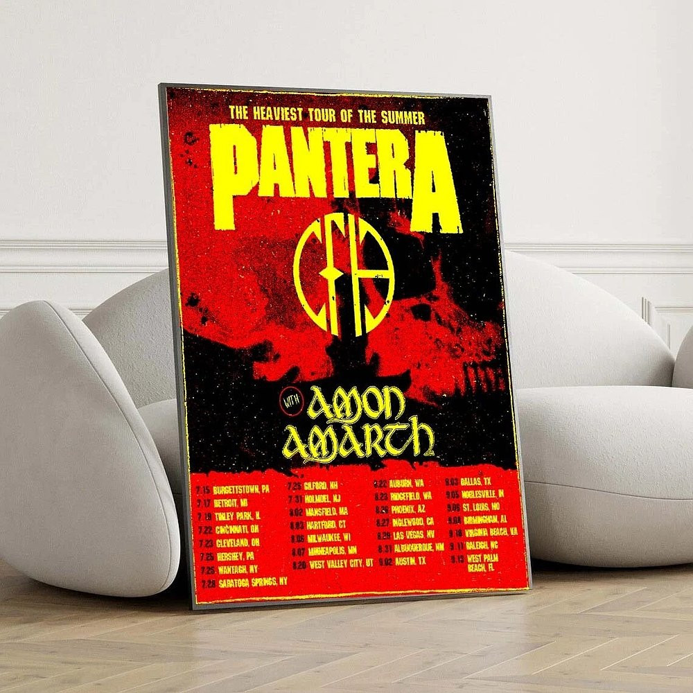 Pantera The Heaviest Tour Of The Summer Poster Schedule Cities Tour 2025 Great Present For Music Fans