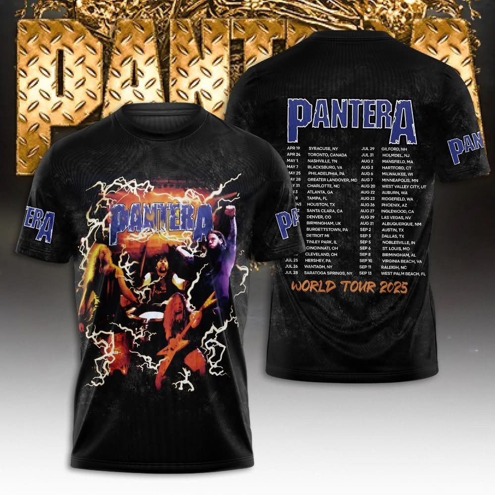 Pantera World Tour 2025 T-Shirt Unique Gifts For Music Lovers