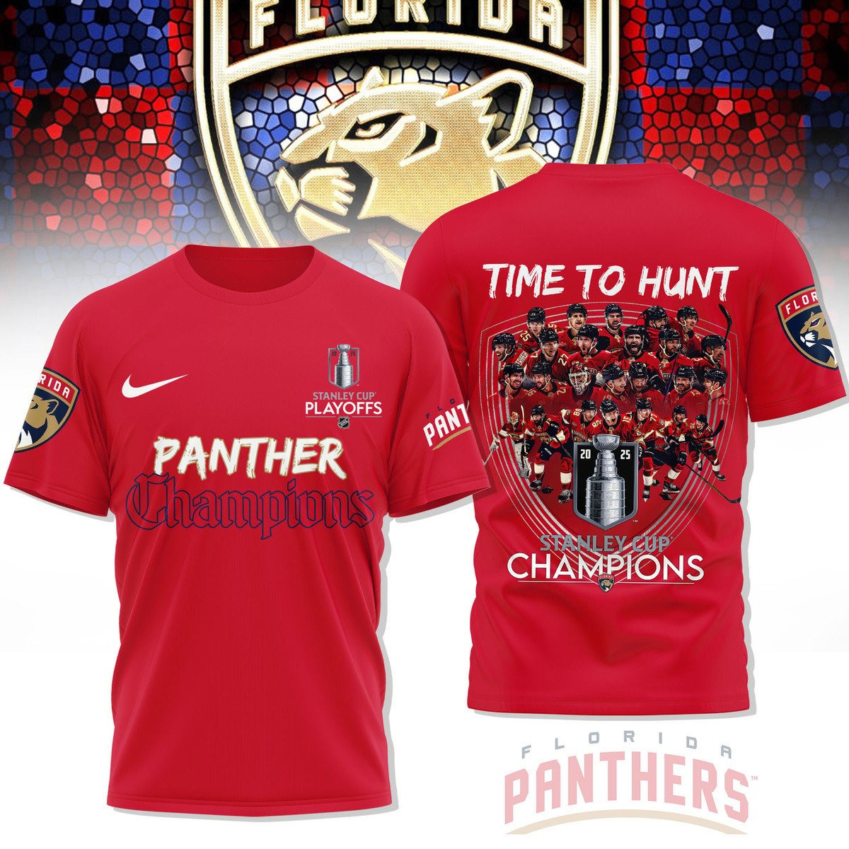 Panther Champions Stanley Cup Playoffs 2025 T-Shirt Presents For Hockey Fans