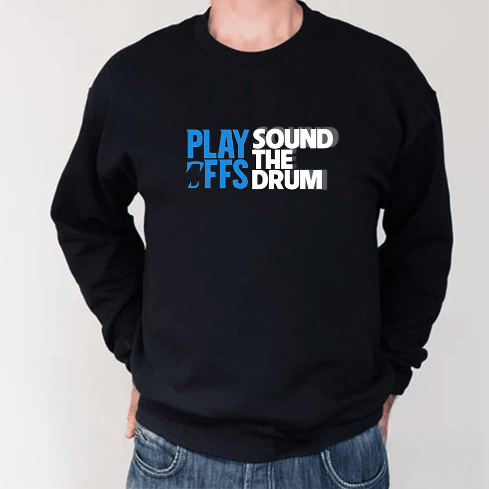 Panthers Playoffs Sound The Drum Long Sleeve Shirt Carolina Panthers Apparel