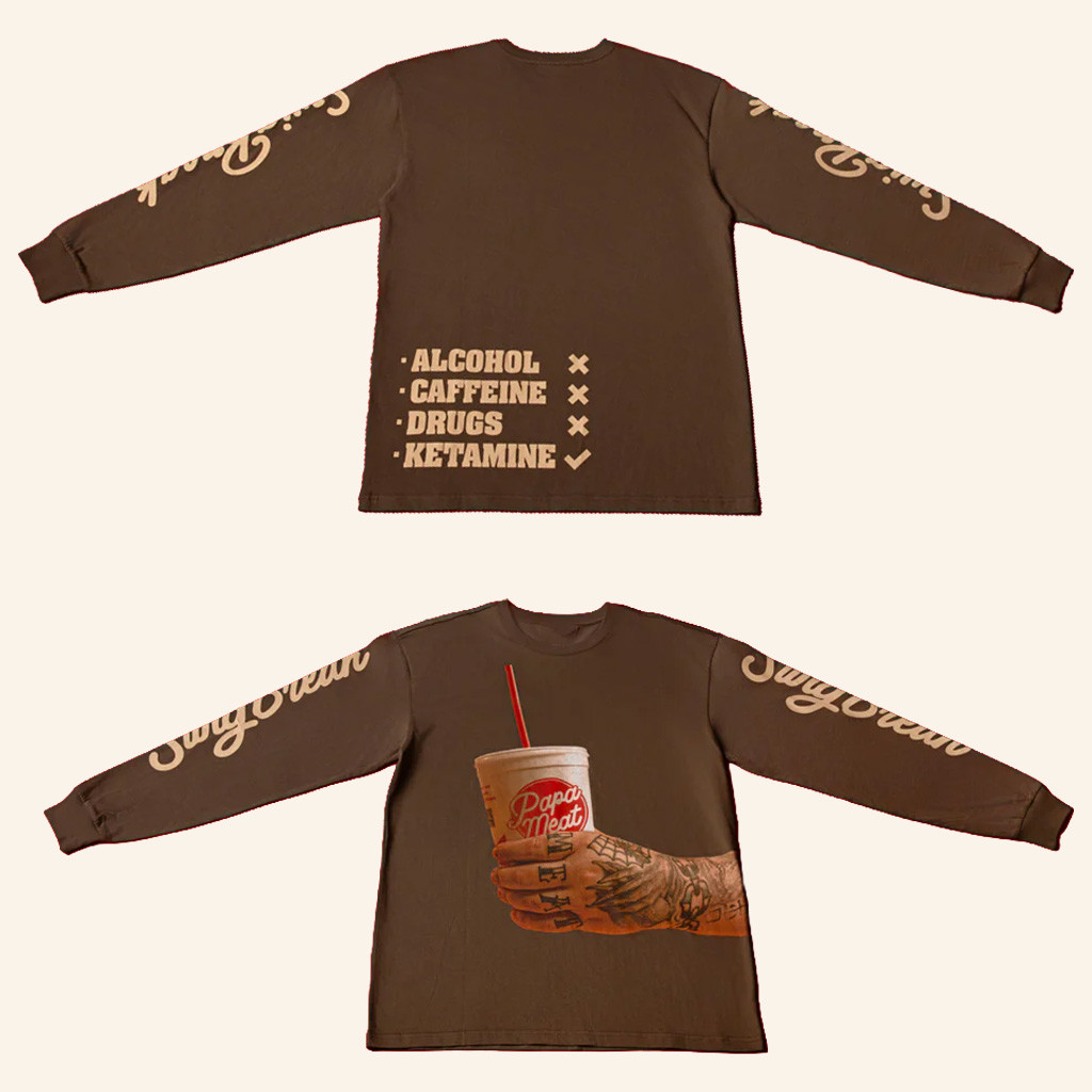 Papa Meat Merch Meat Swig Long Sleeve T-Shirt Meatcanyon Creepycast Apparel Gifts For Friends Papa Meat Merch Meat Swig Long Sleeve T-Shirt Meatcanyon Creepycast Apparel Gifts For Friends