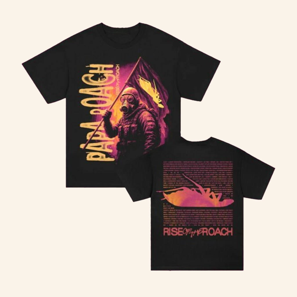 Papa Roach Merch Rise Of The Roach Soldier Shirt Best Gifts For Music Lovers