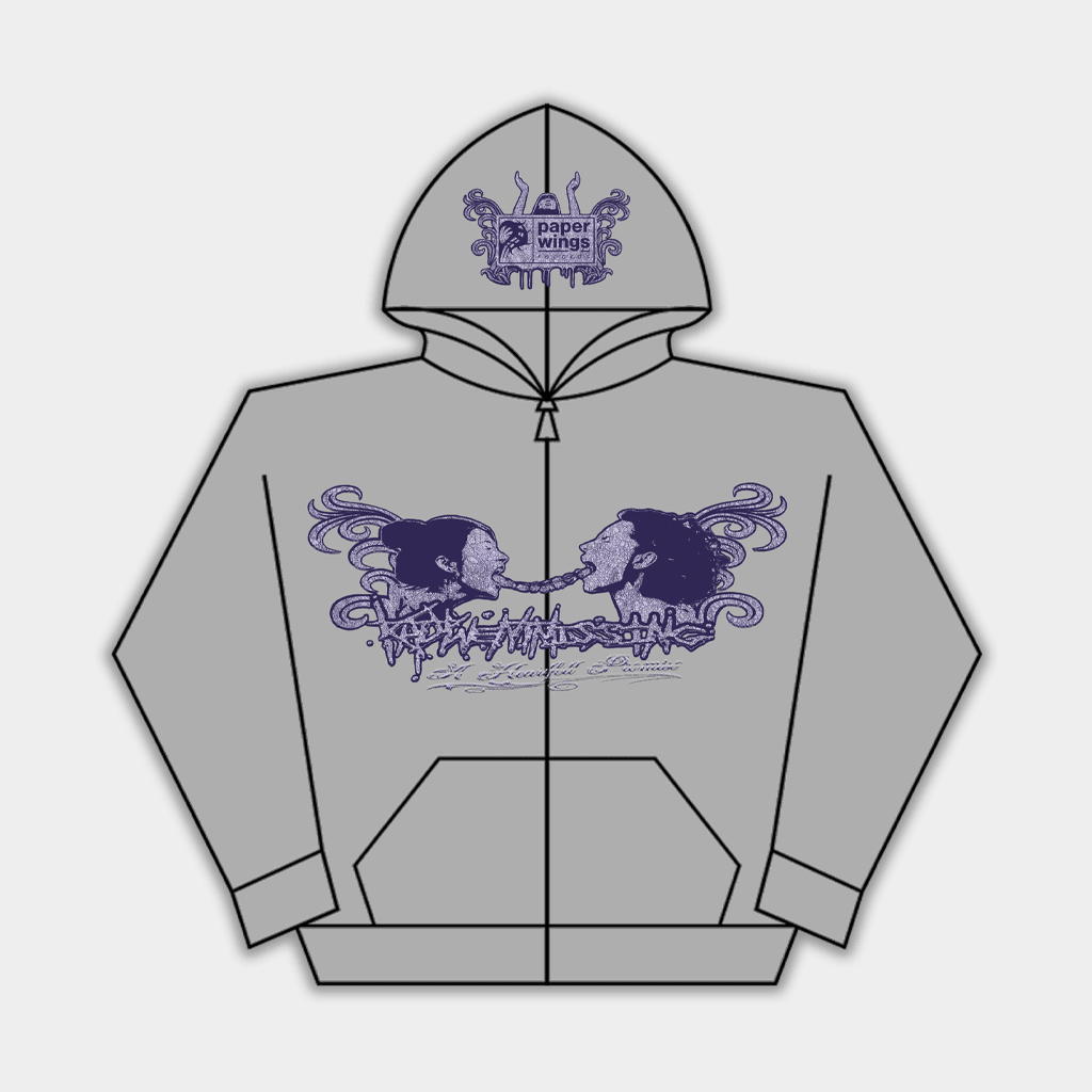 Paper Wings Records Merch Katywentmissing Gray Zip Up Hoodie Gift For Him Her-1 Paper Wings Records Merch Katywentmissing Gray Zip Up Hoodie Gift For Him Her-1