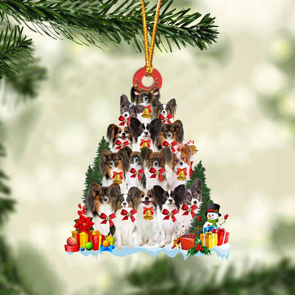 Papillon Dog Christmas Tree Ornament Dog Gifts Acrylic Ornament Dog Gifts Acrylic Ornament