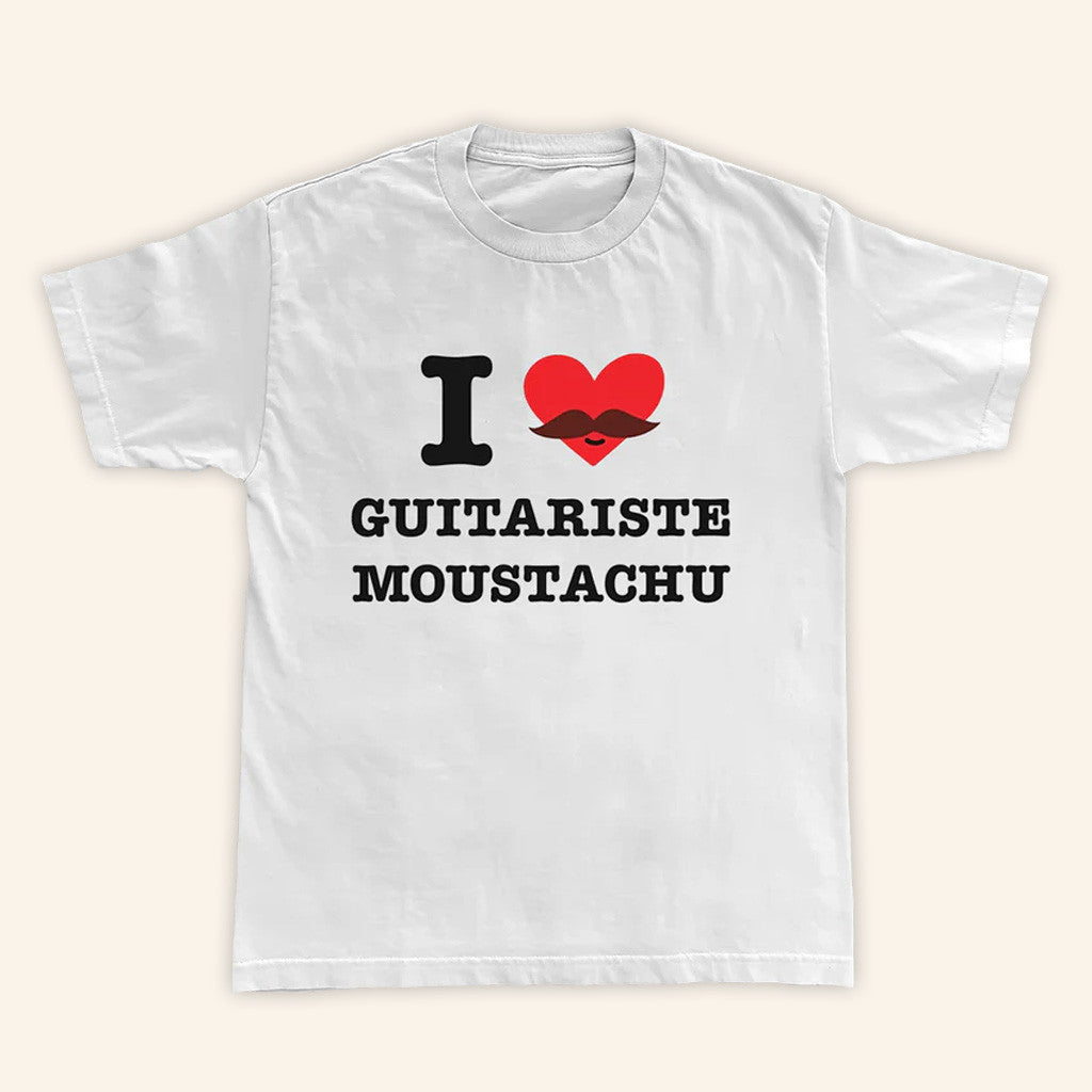 Paramore Merch I Heart Guitariste Moustachu T-Shirt Gifts For Husband Paramore Merch I Heart Guitariste Moustachu T-Shirt Gifts For Husband