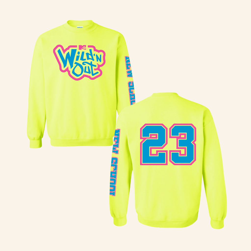 Paramount Merch Wild N Out Neon Yellow New School Adult Sweatshirt Gifts For Fans Paramount Merch Wild N Out Neon Yellow New School Adult Sweatshirt Gifts For Fans