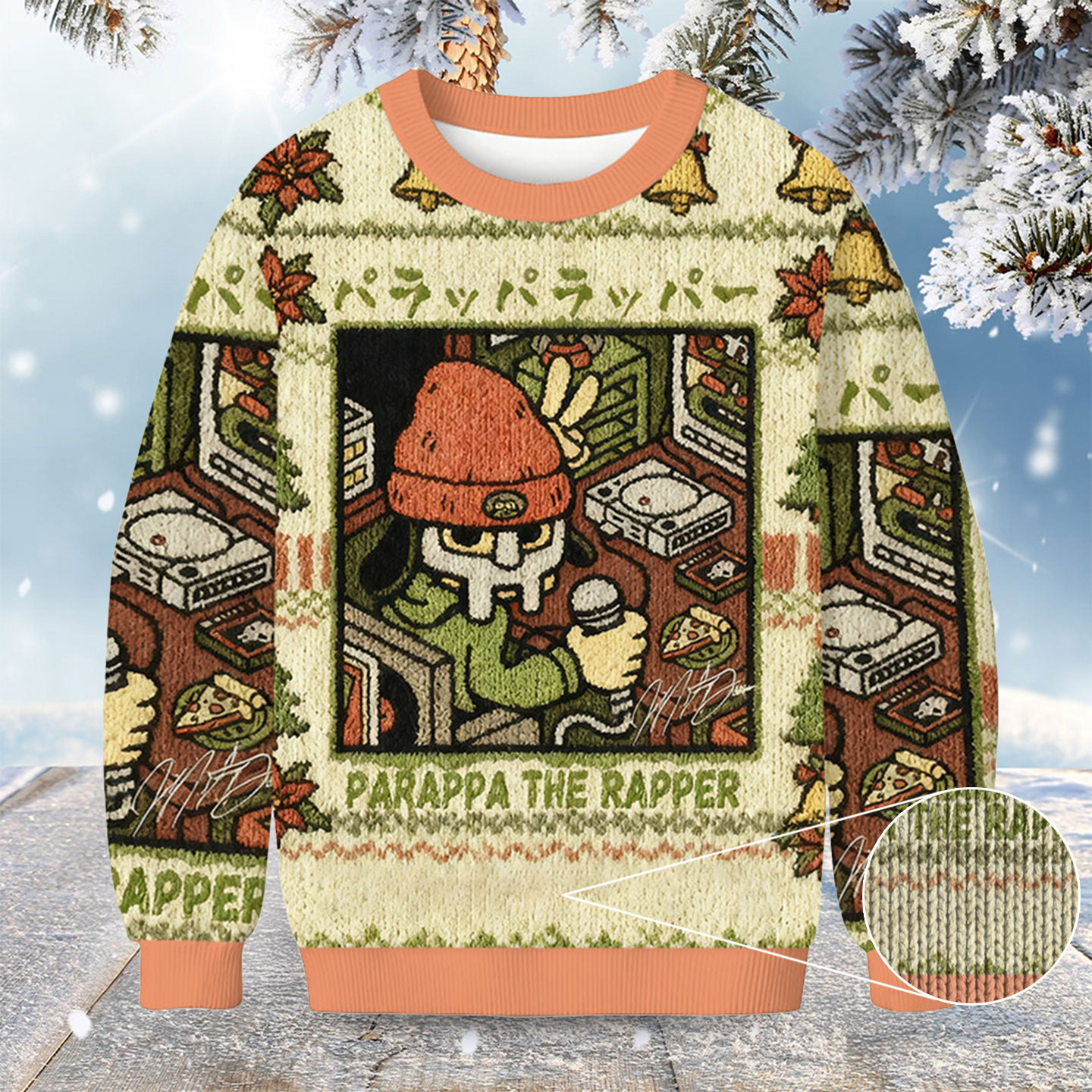 Parappa The Rapper Christmas Ugly Sweater Winter Clothing Christmas Gifts For Gamer