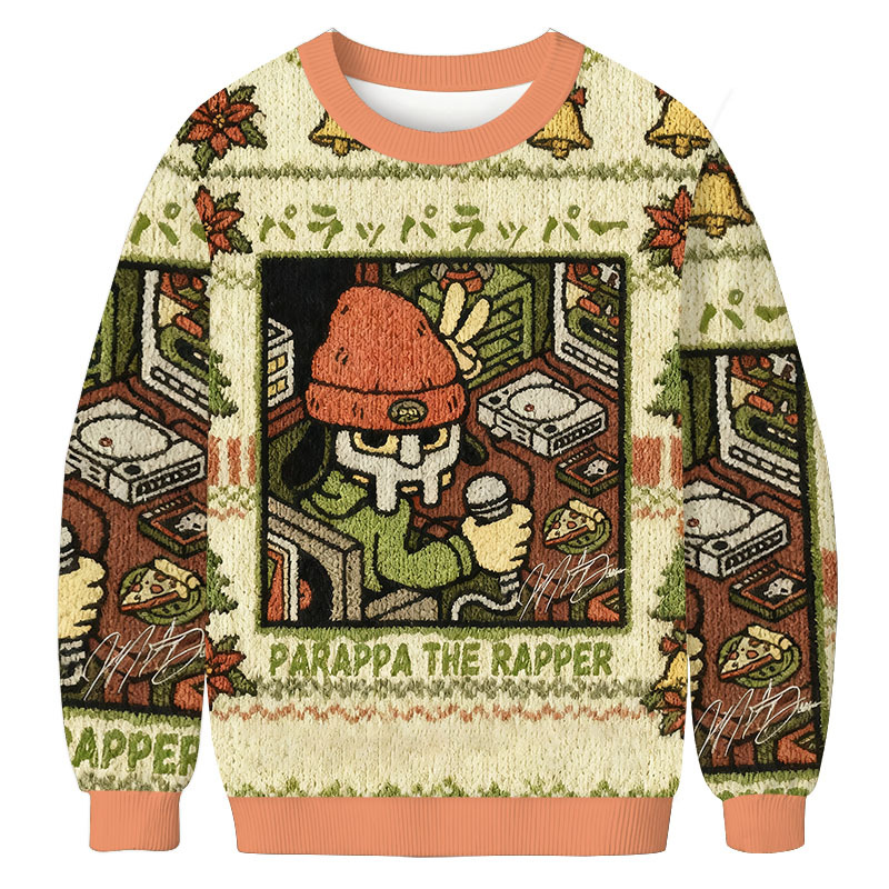 PaRappa the Rapper MF DOOM Christmas Ugly Sweatshirt Holiday Lounge Wear Top Gift Ideas PaRappa the Rapper MF DOOM Christmas Ugly Sweatshirt Holiday Lounge Wear Top Gift Ideas