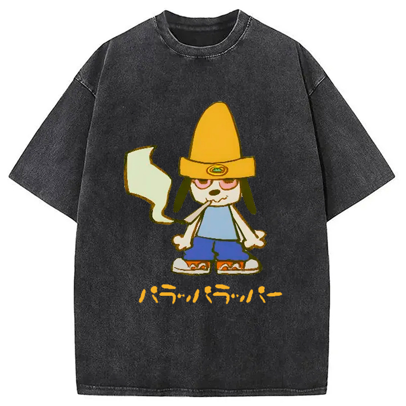 Parapraprapra Vintage Japanese Washed T-Shirt Classic Graphic Fashion Tee Gifts For Her