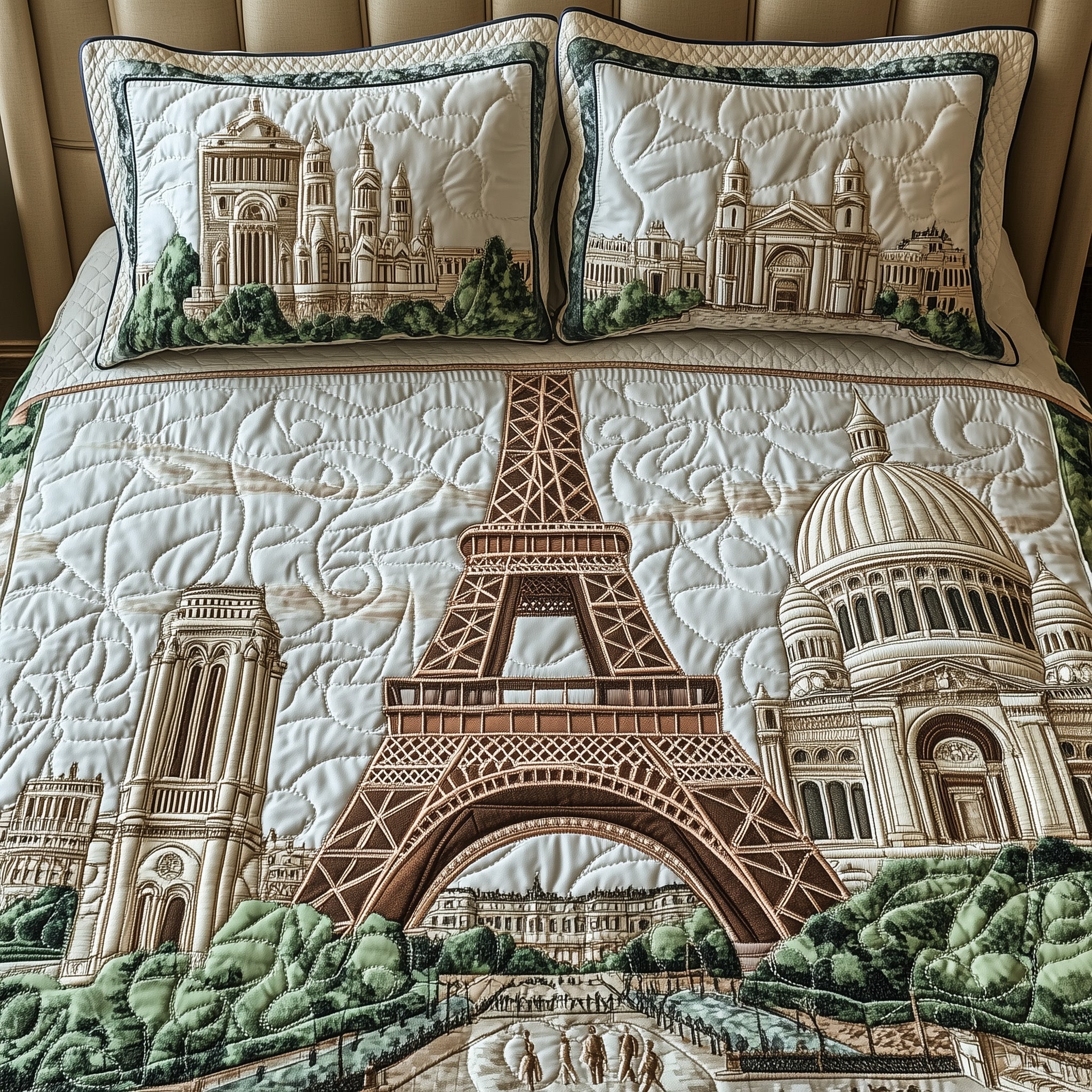 Paris Dreams Quilted Bedding Set Anniversary Gift