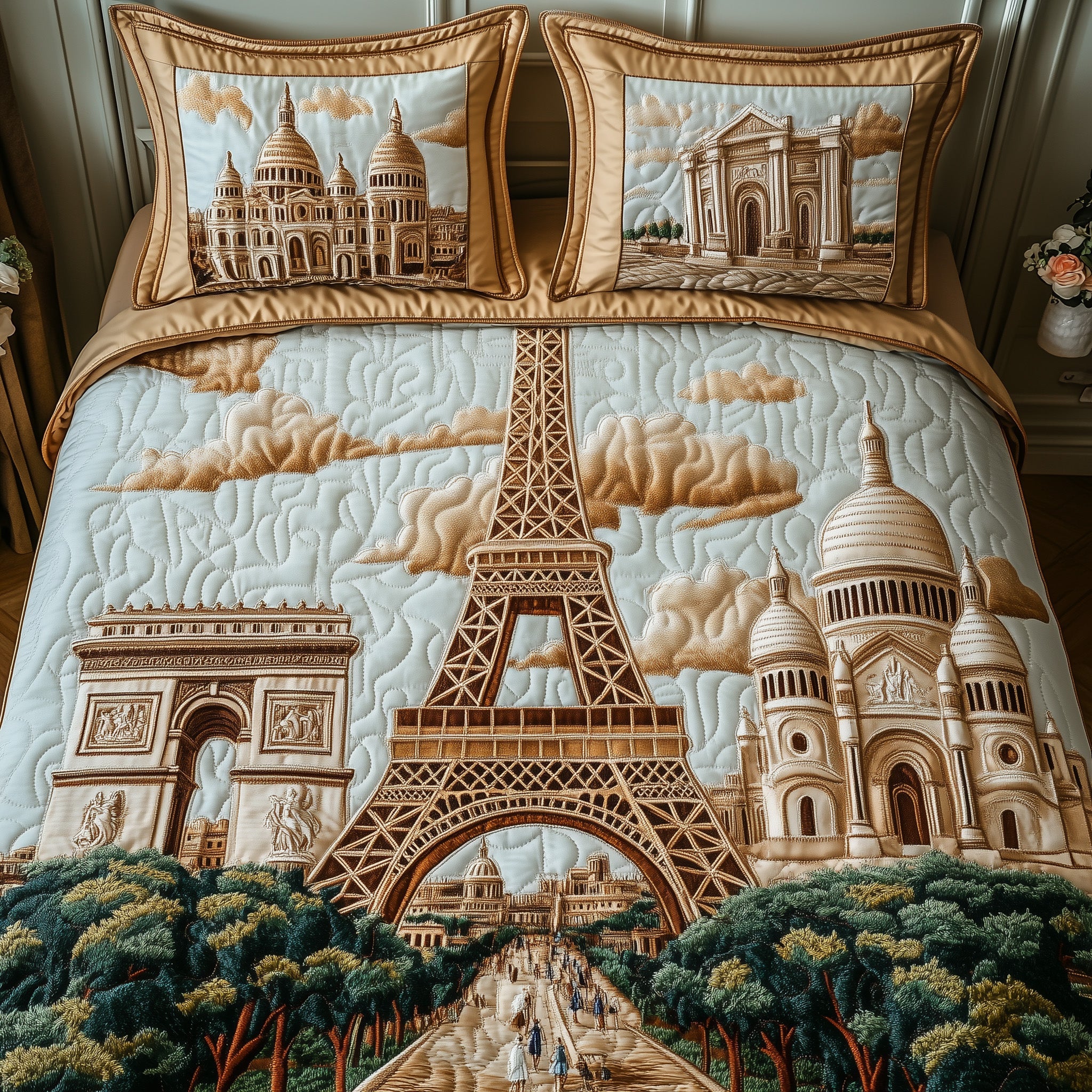 Paris Dreams Quilted Bedding Set For Women