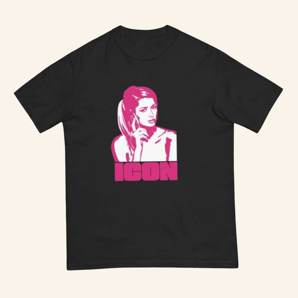 Paris Hilton Merch Icon Black T-Shirt Good Gifts For Girlfriend Paris Hilton Merch Icon Black T-Shirt Good Gifts For Girlfriend