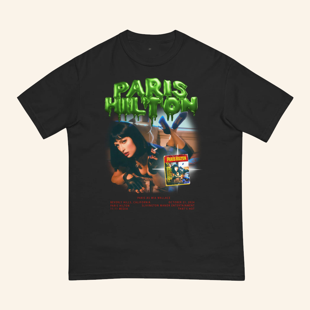 Paris Hilton Merch Mia Wallace Halloween Black T-Shirt Gifts For Girlfriend Paris Hilton Merch Mia Wallace Halloween Black T-Shirt Gifts For Girlfriend