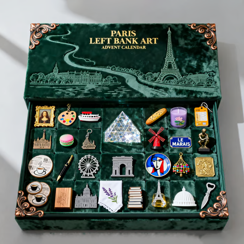 Paris Left Bank Art Advent Calendar 24 Days Of Parisian Charm Elegance Advent Calendar For Women