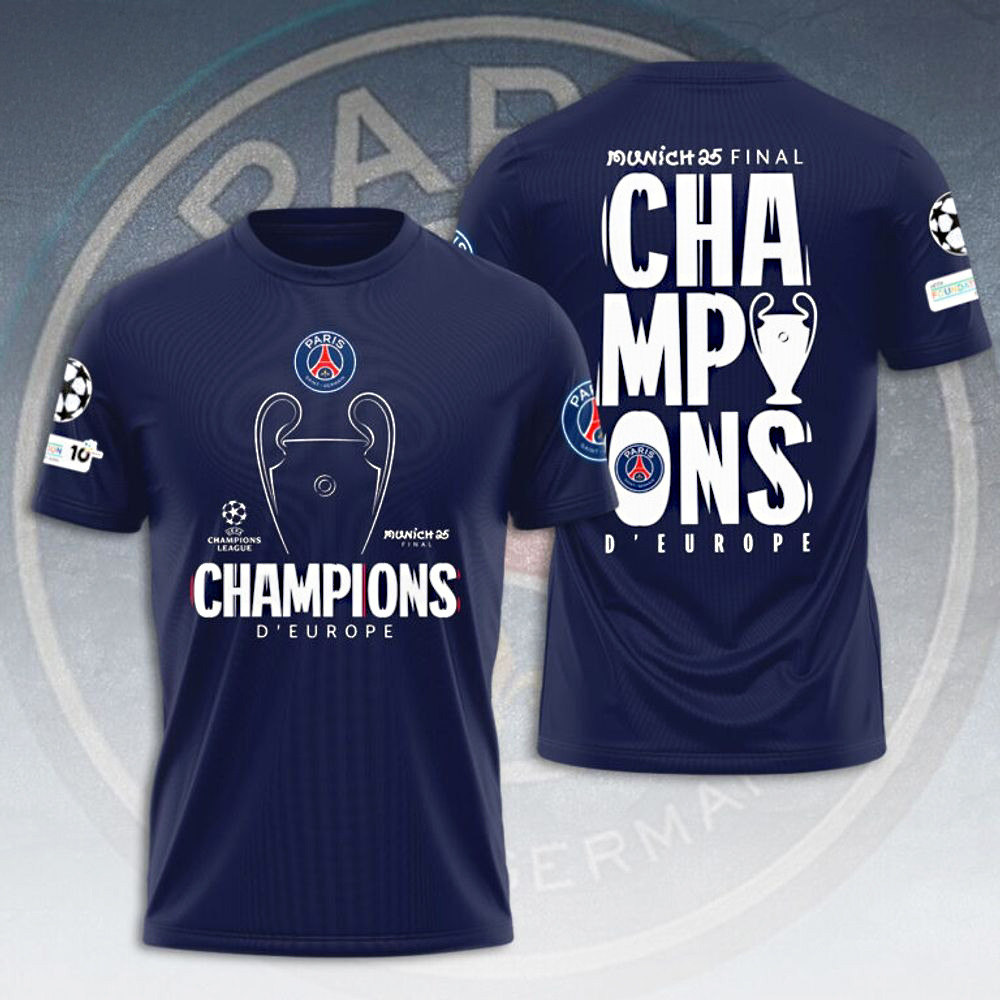 Paris Saint-Germain 3D T-Shirt Fathers Day Gifts For Golfers