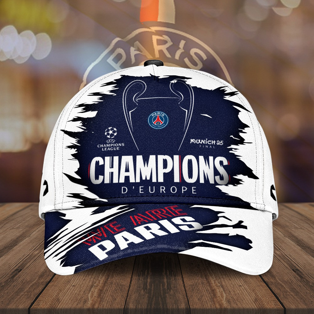 Paris Saint-Germain Champions D Europe Classic Cap Soccer Enthusiast Gifts