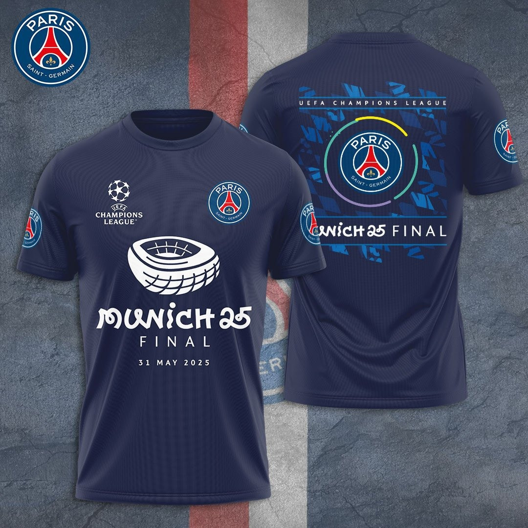 Paris Saint-Germain F.C Champions League Winner 2025 T-Shirt Gifts For The Fan Enthusiast