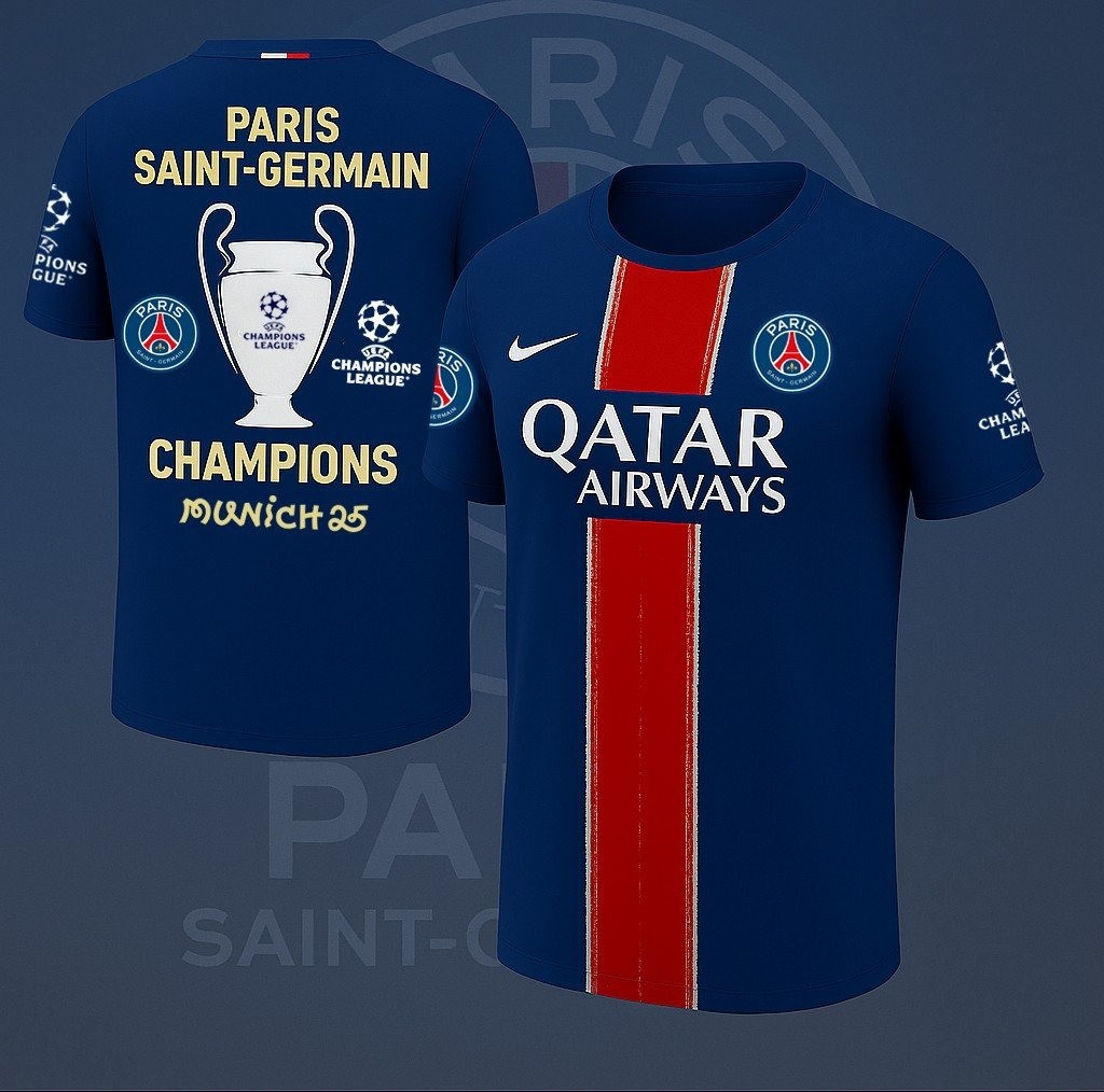 Paris Saint-Germain FC Champions League Winner 2025 T-Shirt Best Gifts For The Enthusiast