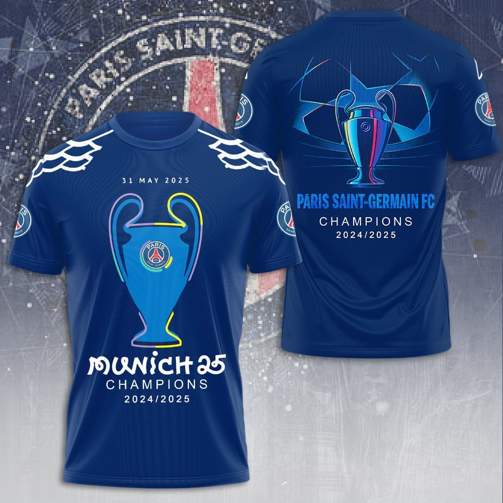 Paris Saint Germain FC Champions League Winner 2025 T-Shirt Gifts For Fan Lovers