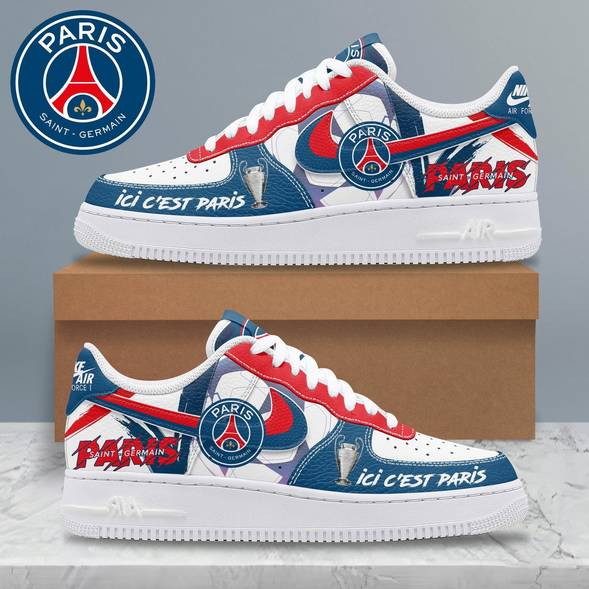 Paris Saint-Germain Ici C'est Paris AF1 Shoes Presents For Soccer Fans