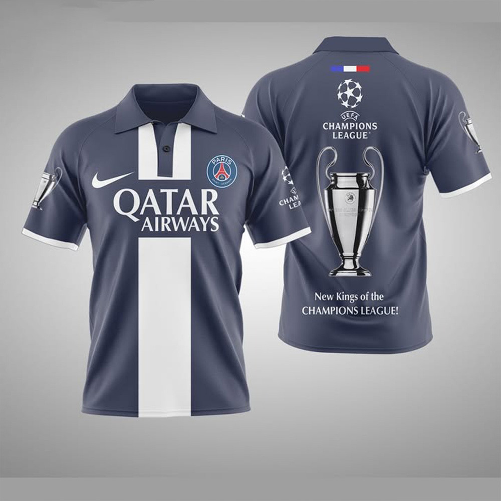 Paris Saint-Germain PSG UEFA Champions League Polo Shirt New Kings Of The Champions League