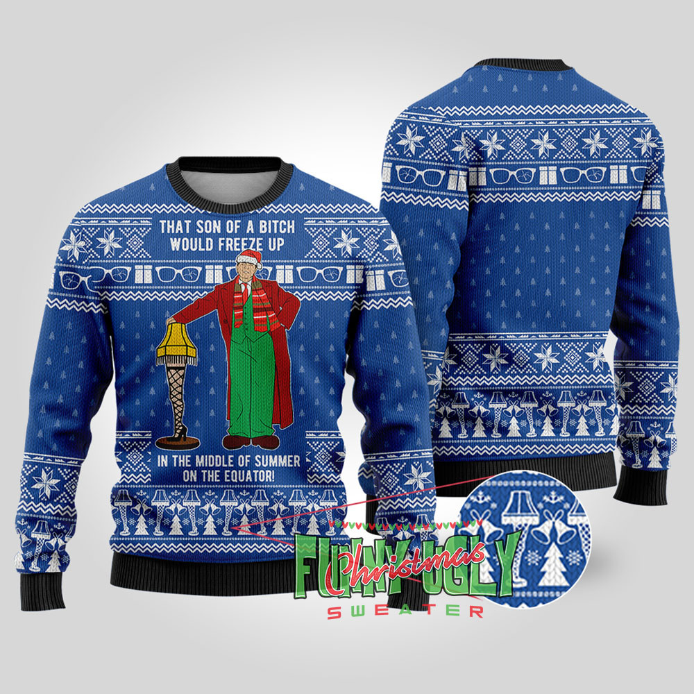 Parker And Leg Lamp A Christmas Story Christmas Sweater Royal Christmas Merch Gift That Brings Joy and Warmth