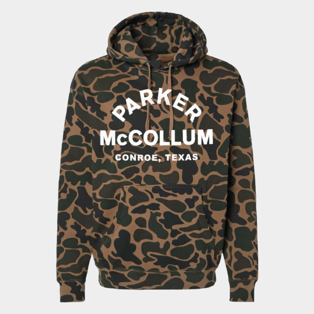 Parker McCollum Camo Arch Text Hoodie Parker McCollum Merch Gifts For Music Fans