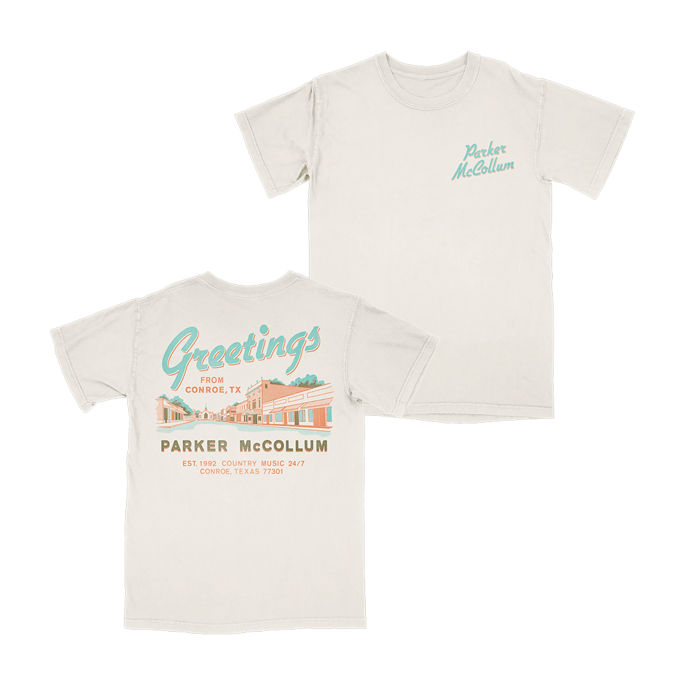 Parker McCollum Merch Greetings From Conroe TX T-Shirt Best Gifts For Music Lovers