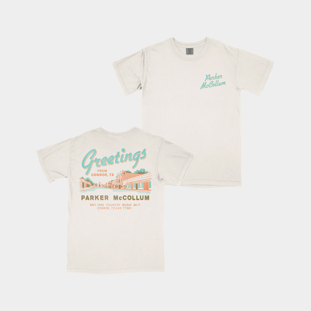Parker McCollum Merch Greetings From Conroe TX T-Shirt Gifts For Country Music Fans