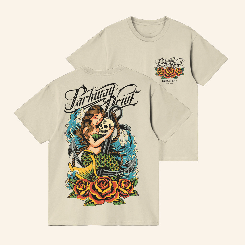 Parkway Drive Merch Mermaid Anchor T-Shirt Great Gifts For Sister