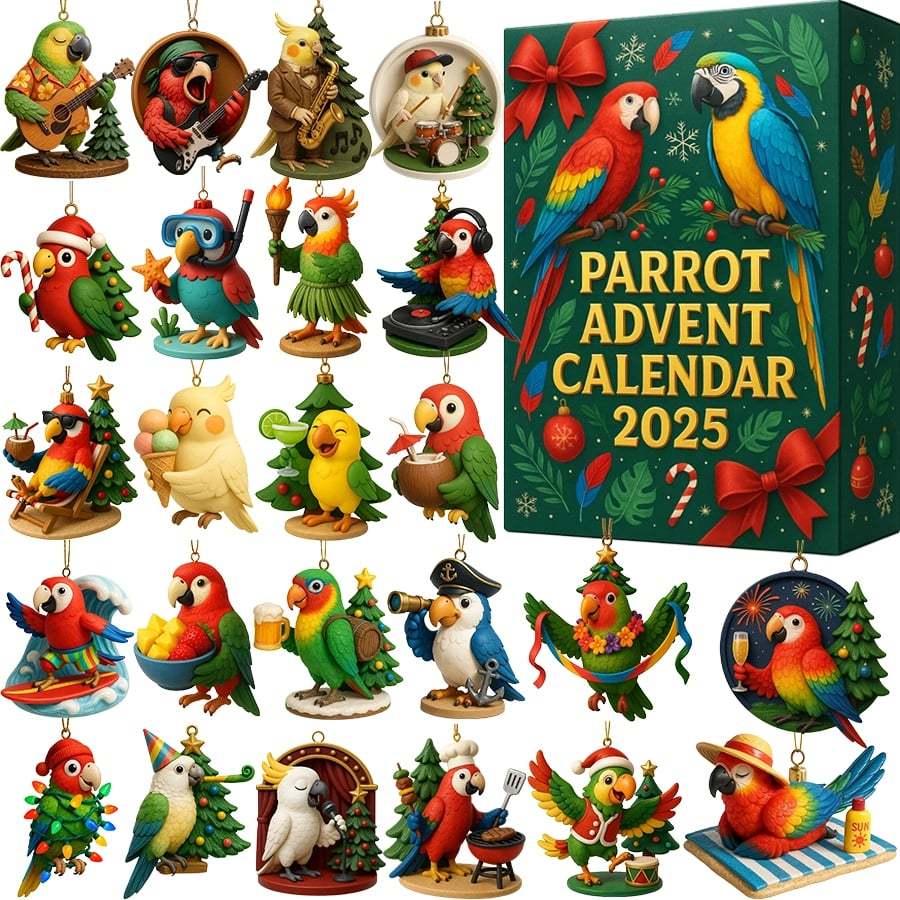 Parrot Advent Calendar 2025 Animal Themed 24 Day Advent Calendar Xmas Gift Ideas