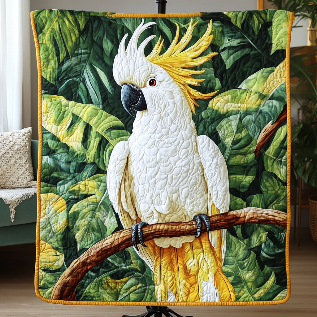 Parrot Dreams Quilted Blanket Cute Bedroom Decor Gift Ideas For Parrot Lovers