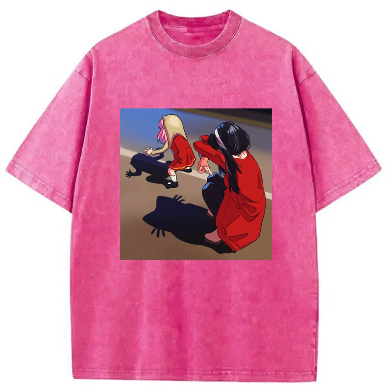 Partners Under The Night Sky Washed T-Shirt Unisex Streetwear Graphic Style Gifts For Friends