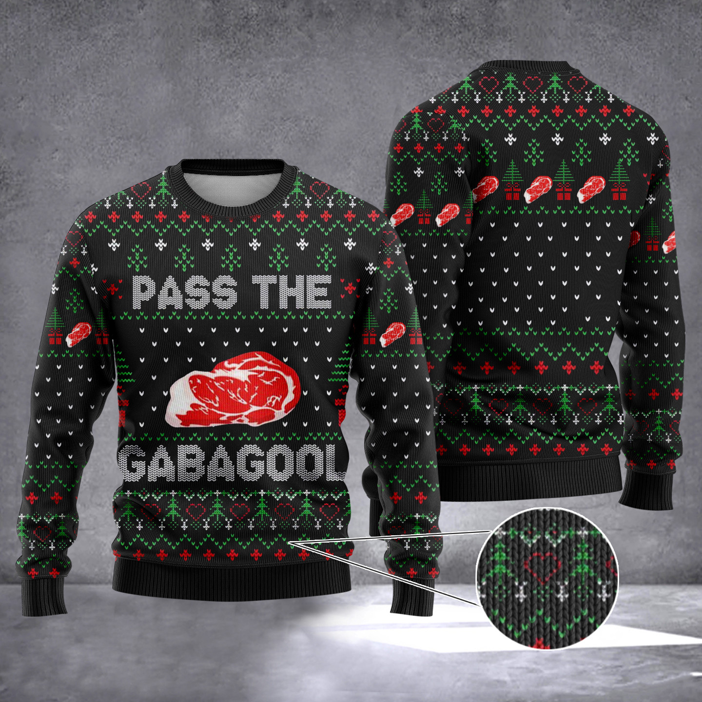 Pass The Gabagool Ugly Christmas Sweater The Sopranos Funny Holiday Sweater Mens Womens