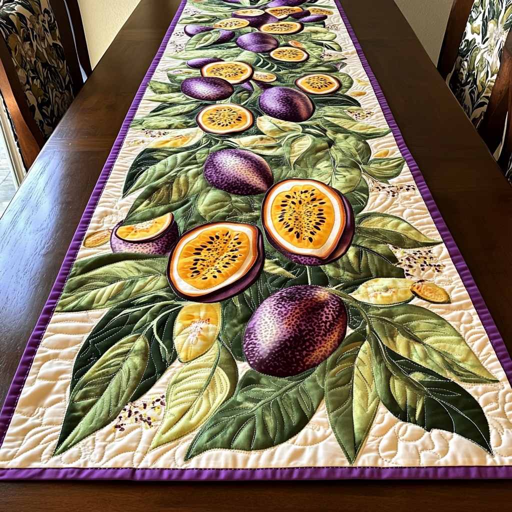 Passion Fruit Bliss Quilted Table Runner Tropical Table Runner Gifts For My Mother In Law