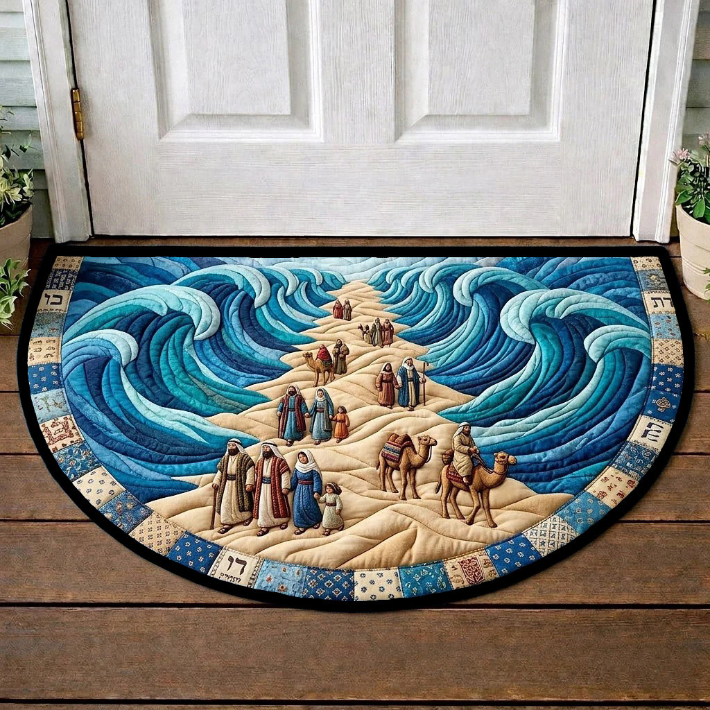 Passover Heritage Welcome Mat Moses And The Red Sea Crossing Decorative Gift For Family