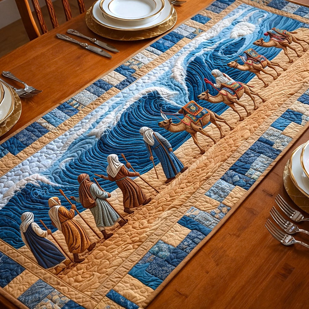 Passover Seder Quilted Table Runner Seasonal Tabletop Decor Gift For Kitchen Dining Space