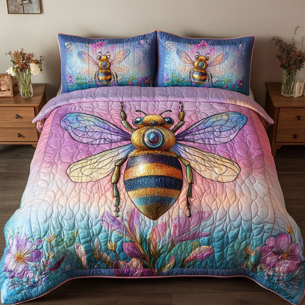 Pastel Dream Quilted Bedding Set Luxury Comforter Gift Set for Him or Her