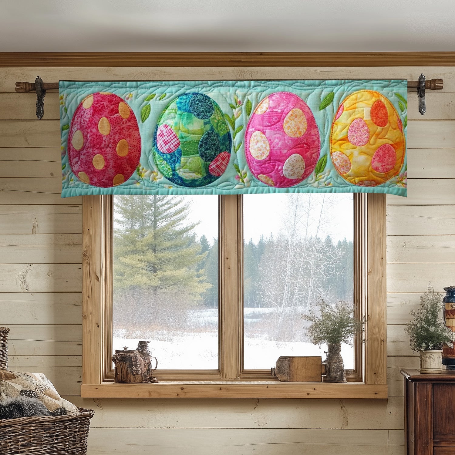 Pastel Easter Eggs Quilted Valance Home Entrance Decor Ideas Cute Easter Gifts For Teen