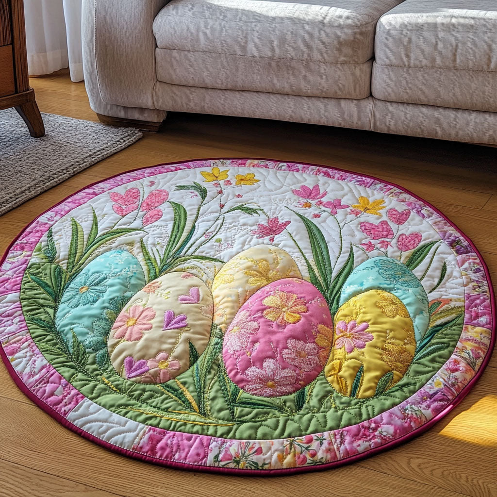 Pastel Eggs Quilted Round Mat Entryway Christmas Decor Ideas Christmas Presents For Your Daughter
