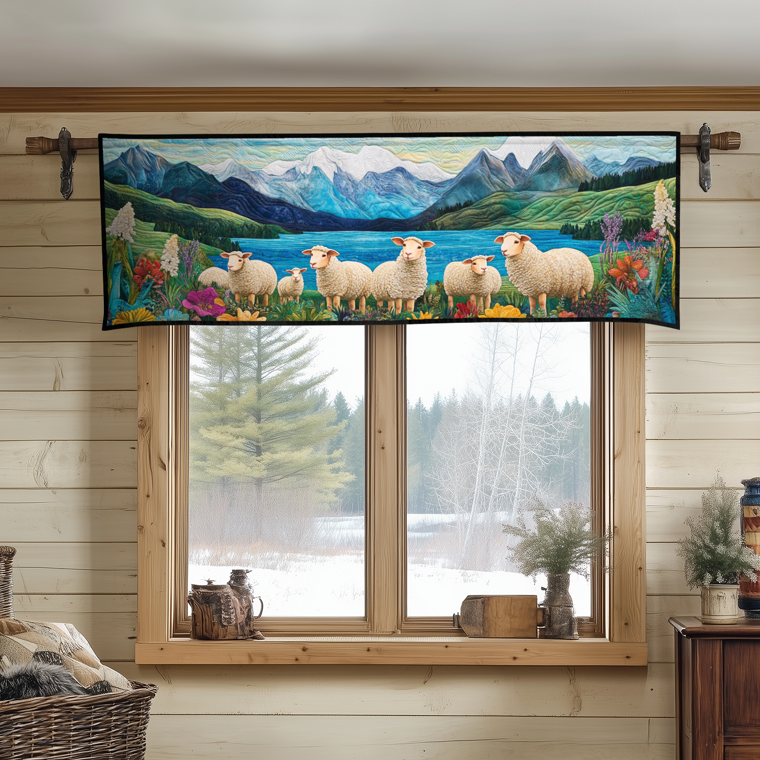 Pasture Charm Quilted Valance Front Door Entryway Ideas Gift For Cattle Rancher