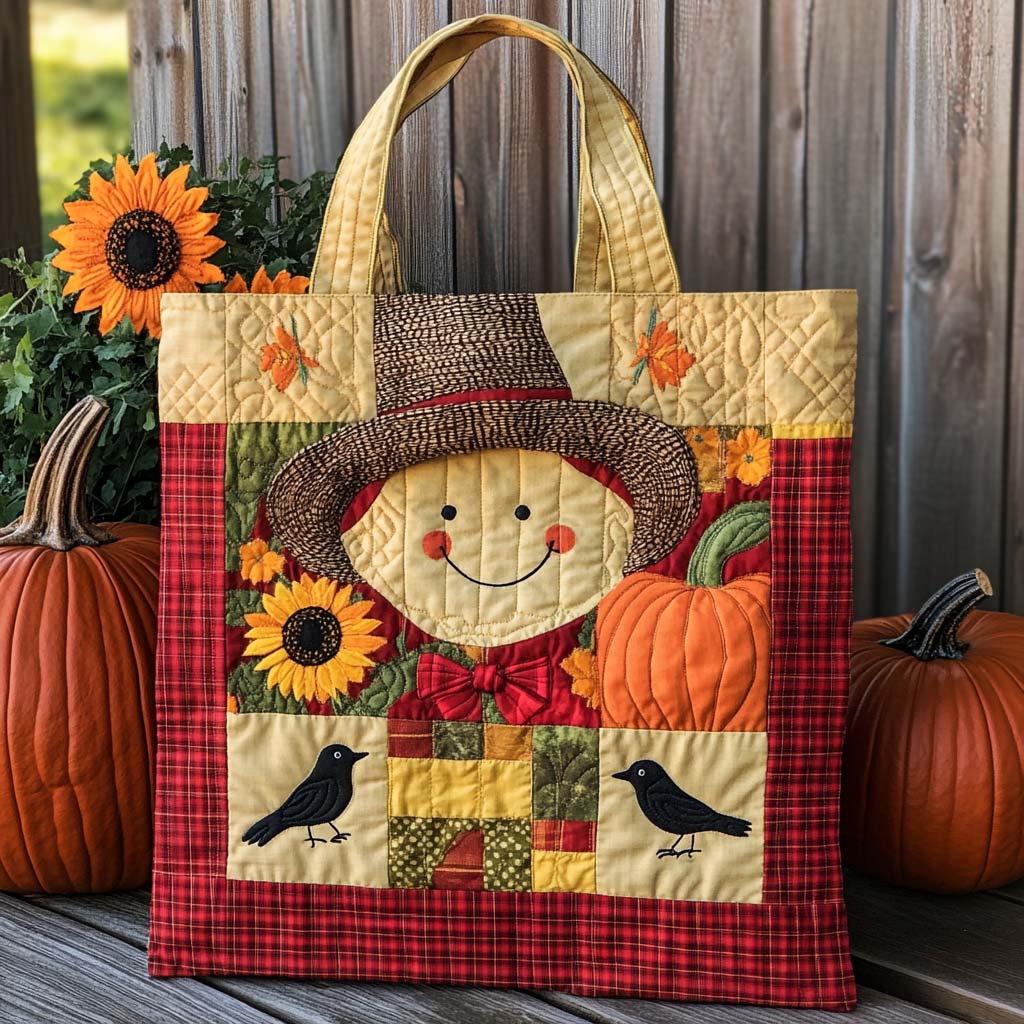 Patchfield Smile Quilted Tote Bag Autumn Themed Gifts