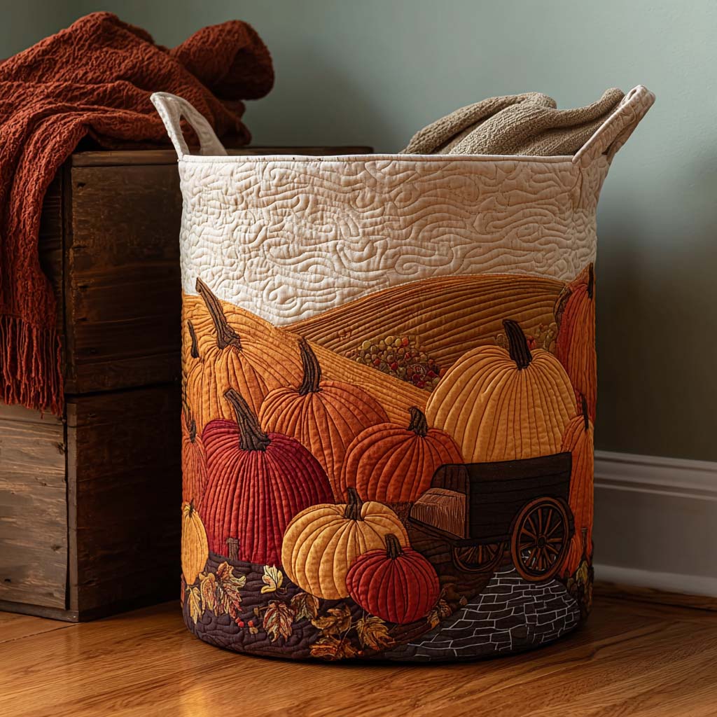 Patchwork Crate Quilted Laundry Basket Thoughtful Housewarming Gift