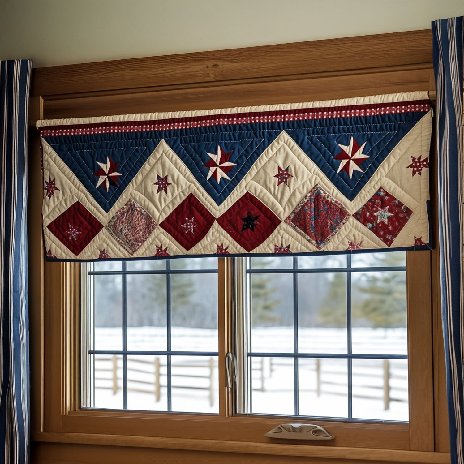 Patchwork Delight Quilted Valance Door Entrance Decor 4Th Of July Themed Gifts
