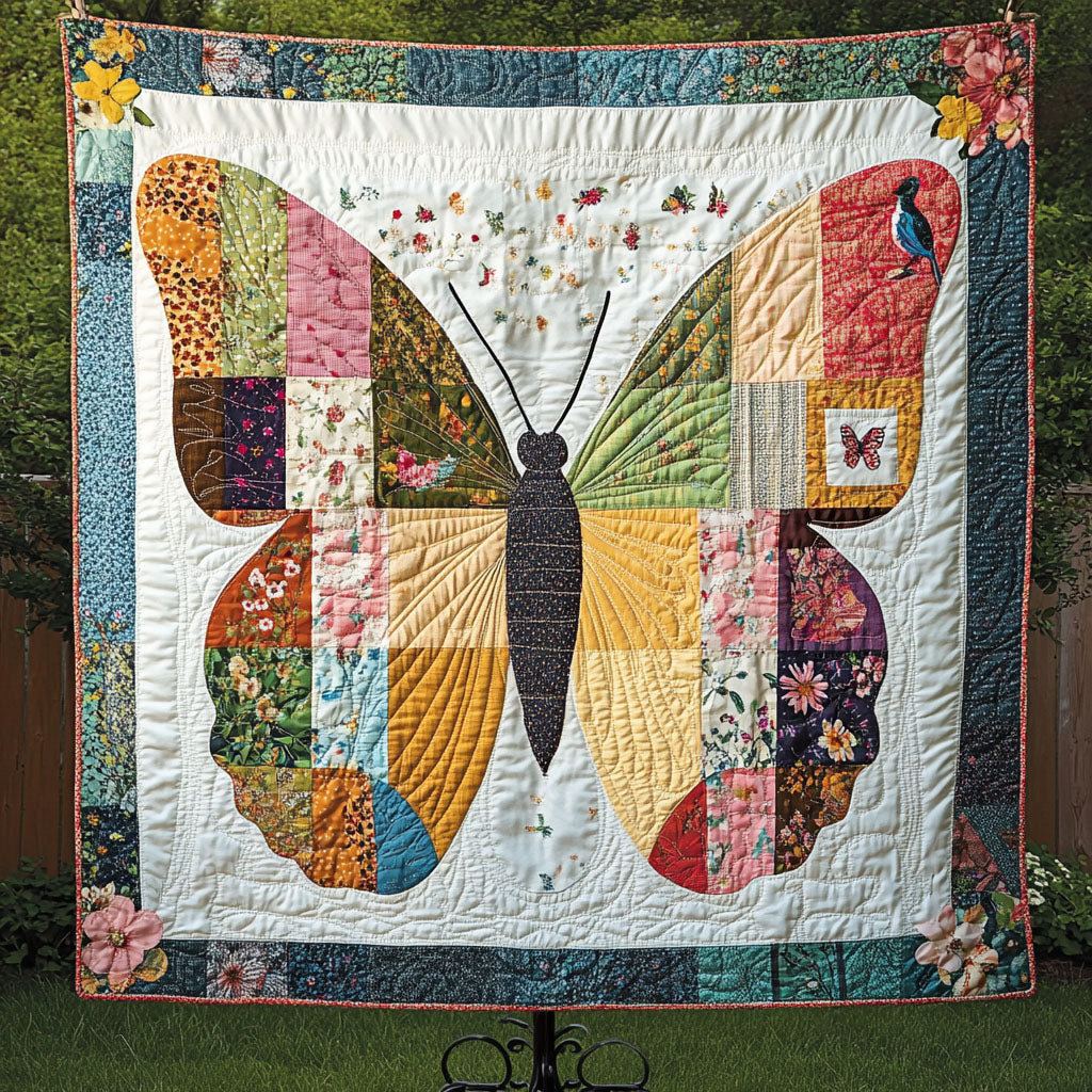 Patchwork Flight Quilted Blanket Bed Christmas Decor Best Butterfly Presents For Women
