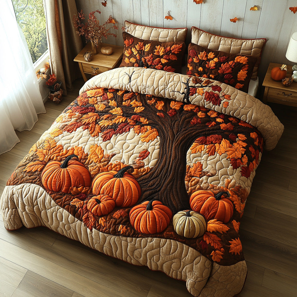 Patchwork Gourd Quilted Bedding Set Bed Decorations Gift For Mid Autumn Festival
