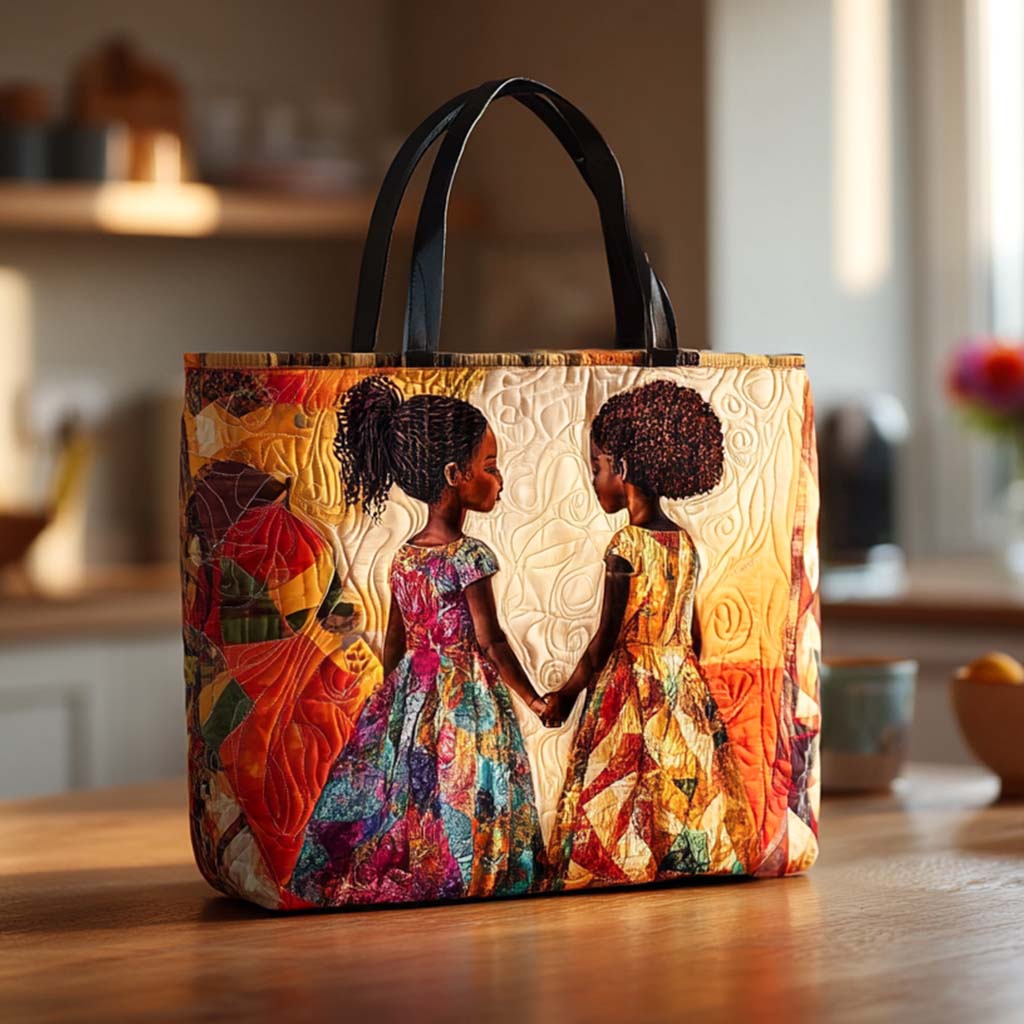Patchwork Love Quilted Tote Bag African American Gifts For Her